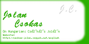 jolan csokas business card